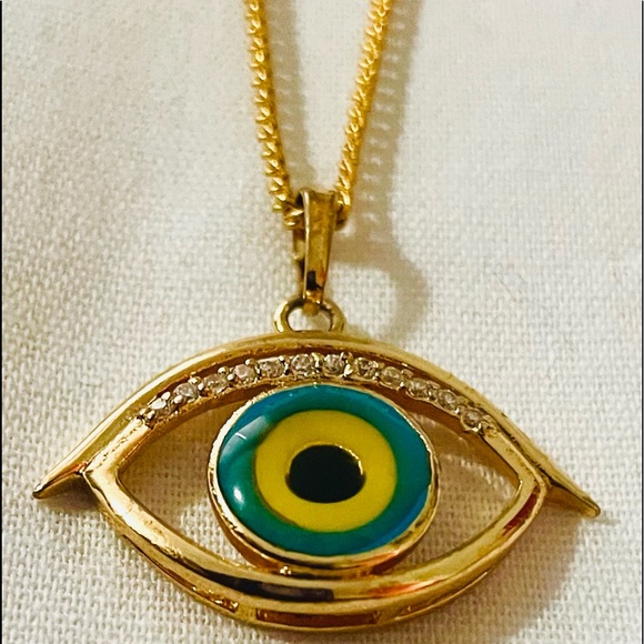 Evil Eye Pendant and Chain Fashion Jewelry - Picture 2 of 5